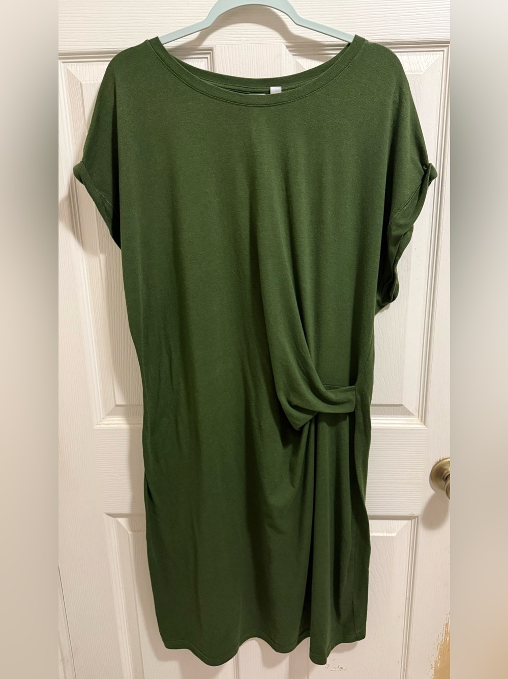 GAP Olive Green Midi Twist-Knot Dress